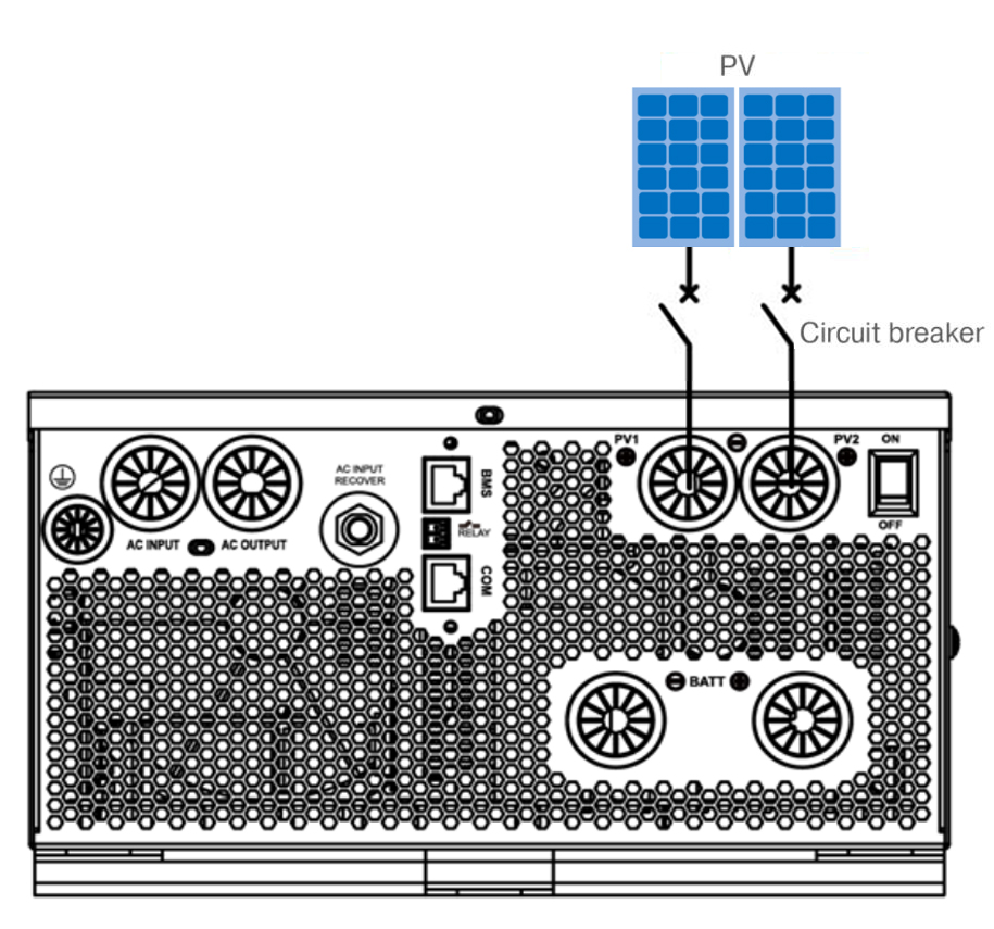 HP series 20SA article--Connect the PV modules