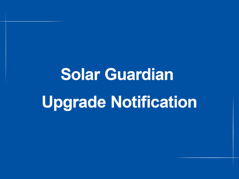 Solar Guardian Upgrade Notification